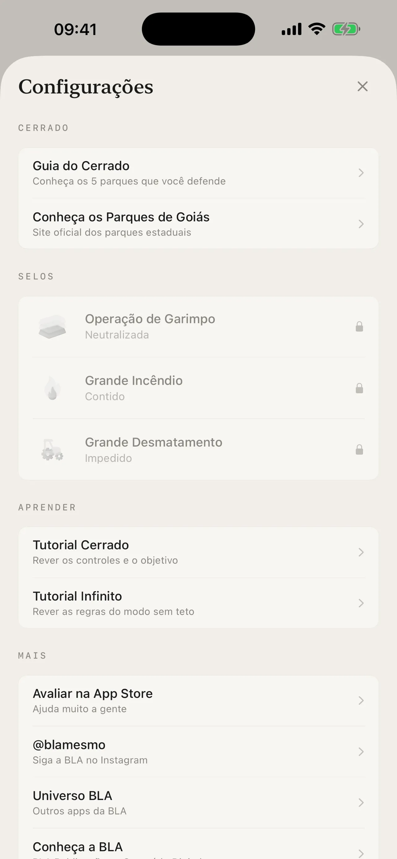 Pequi BLA: configuracoes
